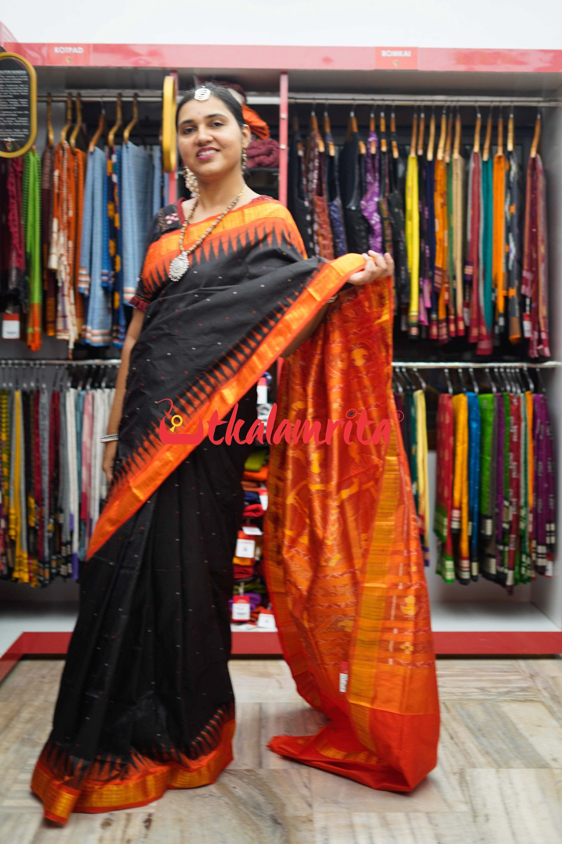 Buy Aaru Fashion Solid/Plain Daily Wear Georgette Orange Sarees Online @  Best Price In India | Flipkart.com